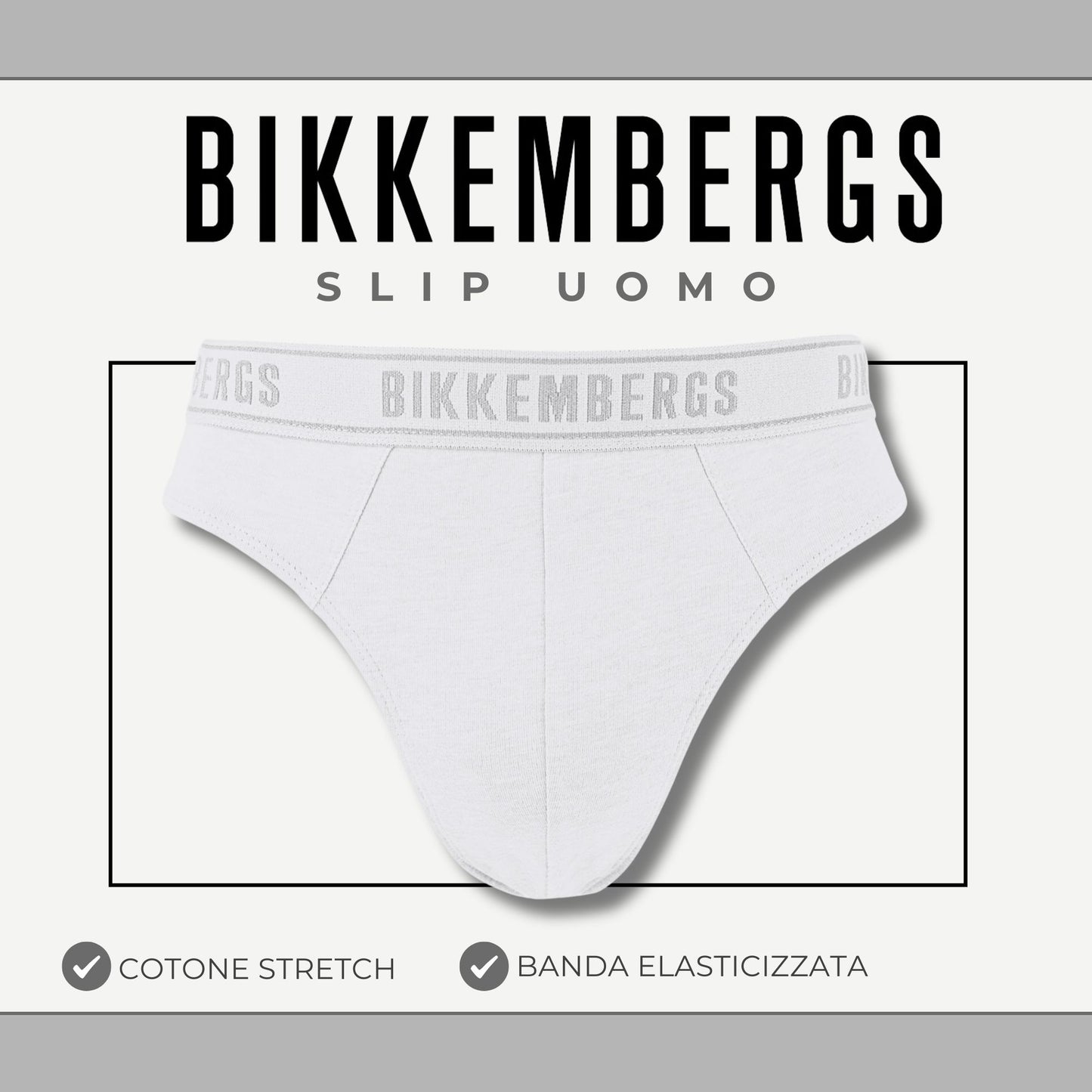 slip Bikkembergs bianco L