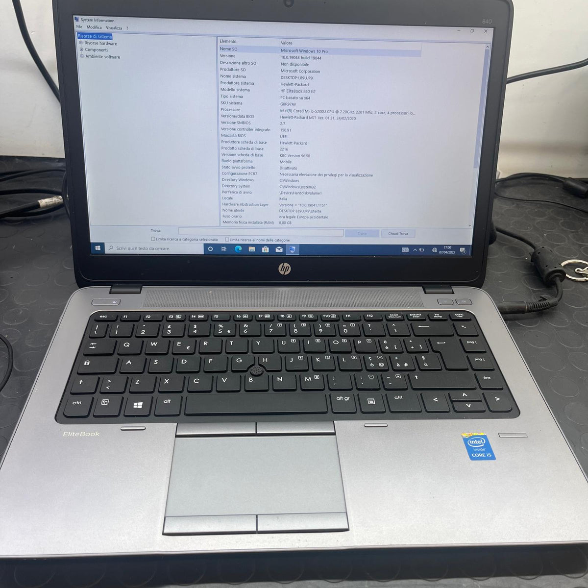 HP 840 G2 I5-5200U RAM 8GB SSD 256GB DISPLAY 14” WIN 10P