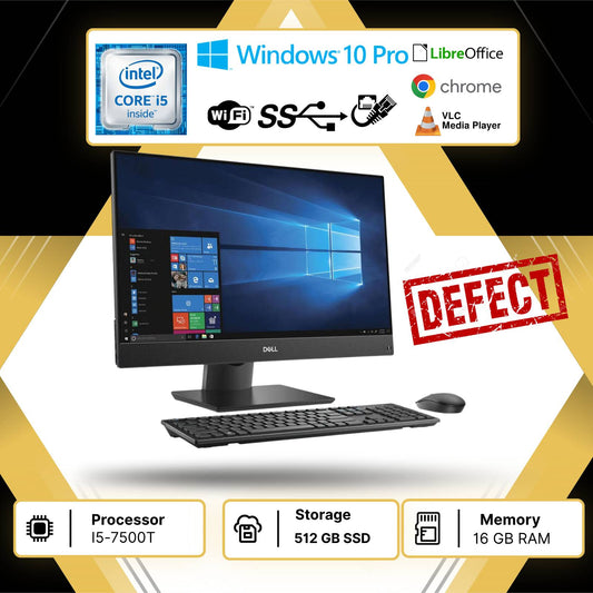 DELL OPTIPLEX 3050 AIO 20" I5-7500T RAM 16GB SSD 512GB W10 PRO