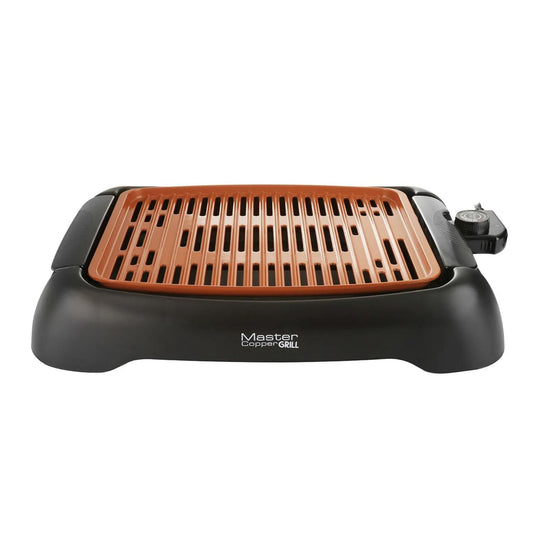 Griglia Elettrica Antifumo Master, 1250 W, Griglia No Fumo Carne Pesce e Verdure Grigliate, Cucina Barbecue, Griglia Elettrica Rame