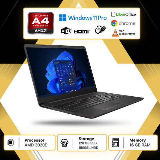HP 255 G8 AMD 3020e BLACK RAM 16GB;SSD 128GB HDD 500GB DISPLAY 15.6" WIN 11P