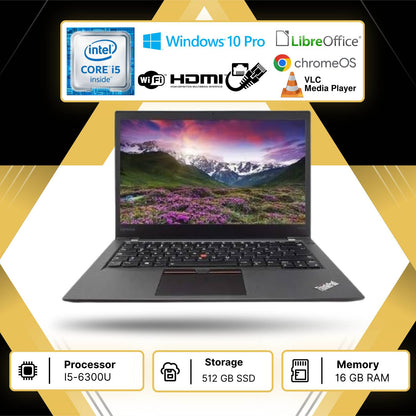 PC PORTATILE NOTEBOOK RICONDIZIONATO LENOVO T470 I5-6300U RAM 16GB SSD 512GB W11