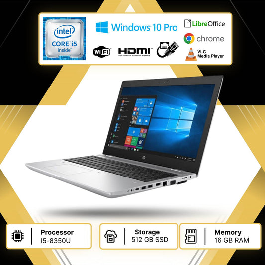 HP PROBOOK 650 G4   I5 -8350U   MEMORIA  RAM 16GB; SSD 512GB DISPLAY 15.6” WIN 10P