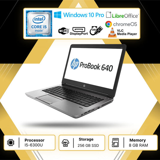 PC PORTATILE NOTEBOOK RICONDIZIONATO HP 640 G2 I5-6300E RAM 8GB SSD 256GB WIN 10