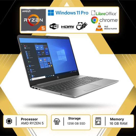 HP 255 G8 AMD RYZEN 5 5500U 15,6" SILVER 16GB RAM 1256GB SSD W11P LIBRE USATO