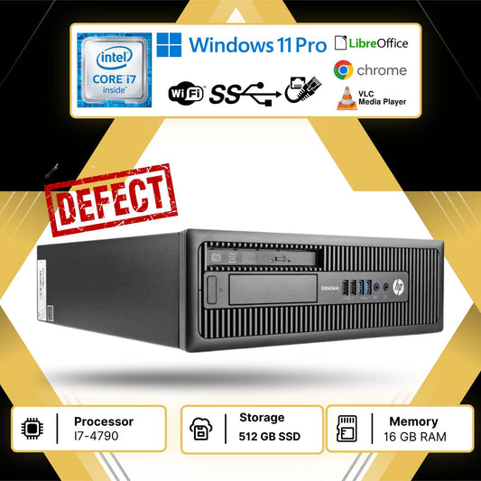 HP 800 G1  I7 -4790  MEMORIA RAM 16GB; SSD 512GB  W11P LIBRE