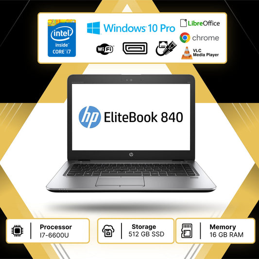 Notebook Pc Portatile hp 840 g3 15" i7 6600u Ram 16GB SSD 512GB Win10 Pro