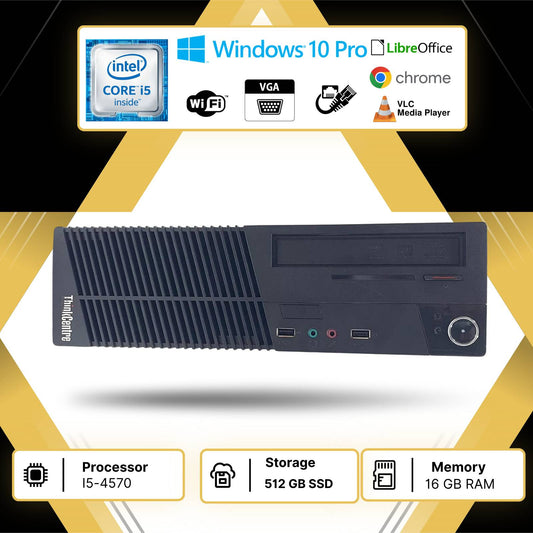 PC COMPUTER DESKTOP FISSO RICONDIZIONATO LENOVO M73 I5 RAM 16GB SSD 512GB WIN 11
