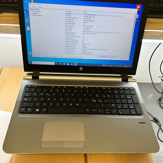HP Probook 450 G3  Pc Portatile Notebook Intel i5-6th, Display HD da 15,6" Ram 16Gb SSD 512Gb W10P LIBRE