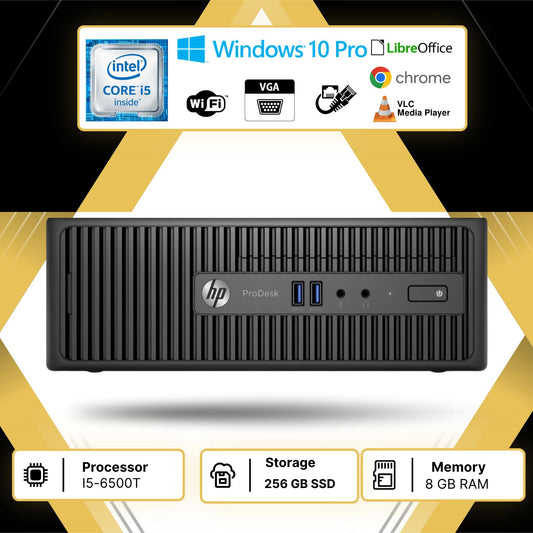 PC COMPUTER DESKTOP FISSO RICONDIZIONATO HP 400 I5-6500T RAM 8GB SSD 256GB WIN11