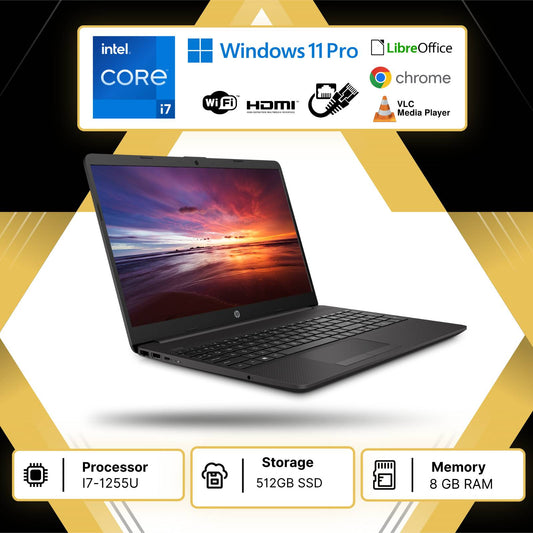 HP 250 G9 BLACK I7 1255U 15,6" RAM 8GB SSD 512 NVME W11P USATO