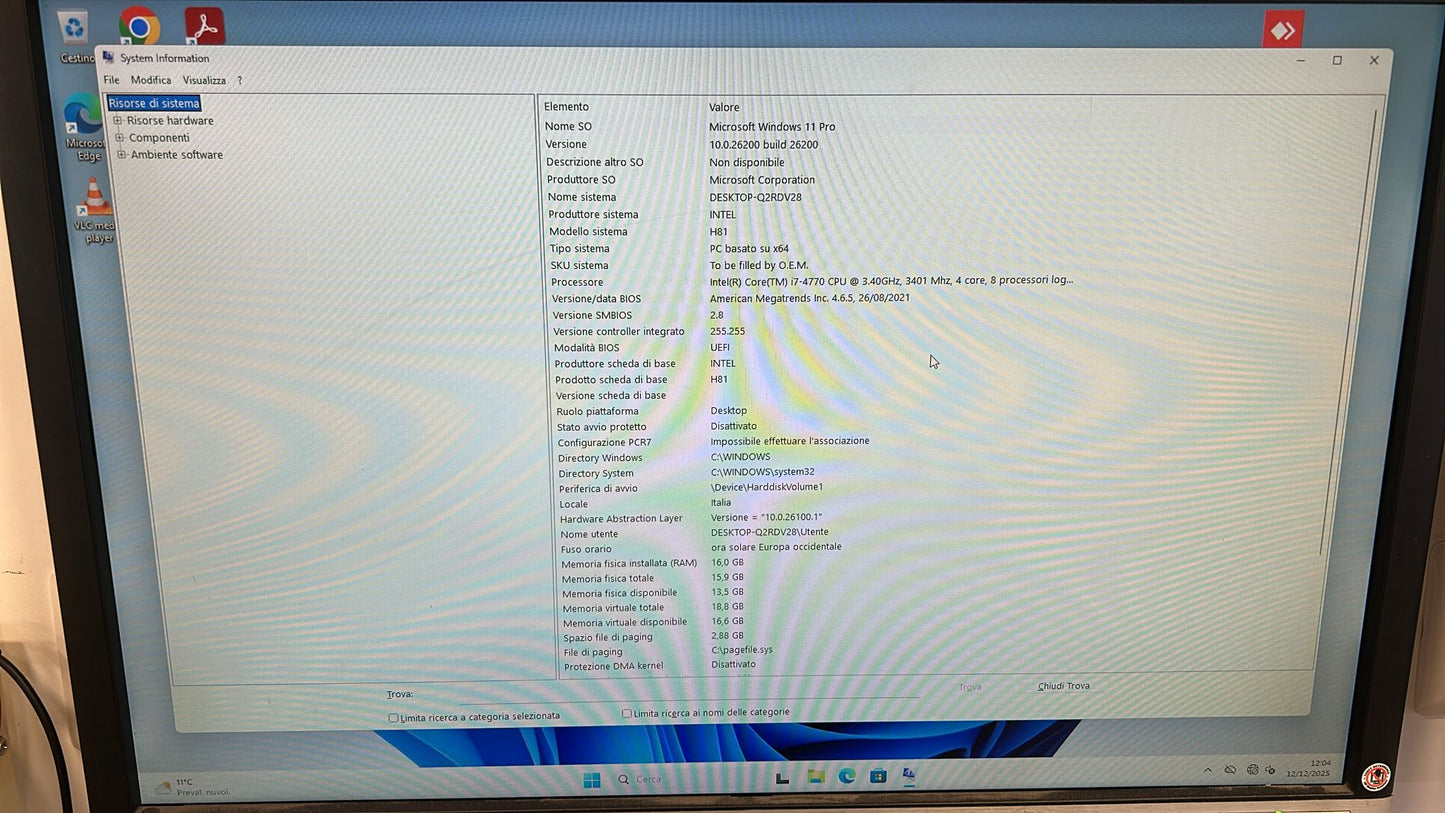 PC VULTECH I7 4770 16GB 500/500 W11P LIBRE