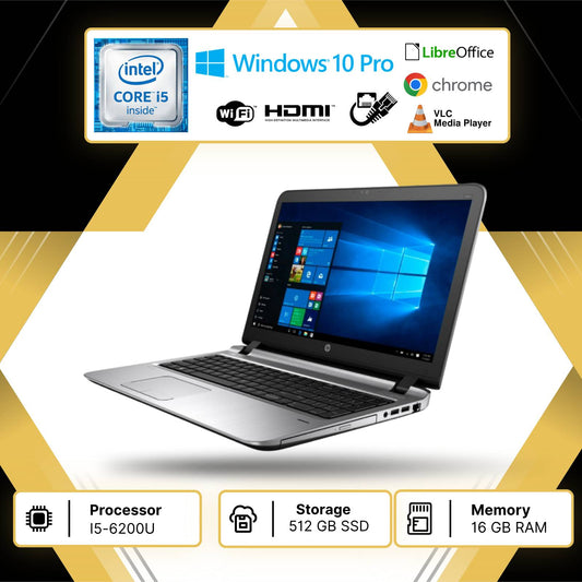Notebook Pc Portatile hp 450 g3 15.6"i5 6200u Ram 16GB SSD 512GB Win10 Pro