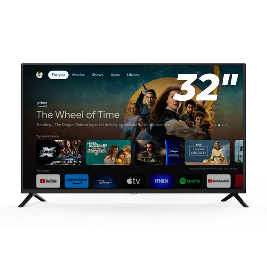 Smart TV 32" CHIGO HD 1366*768 Android 13 Netflix, Prime Video, YouTube, Dolby Audio DVT-2 DVB-S2
