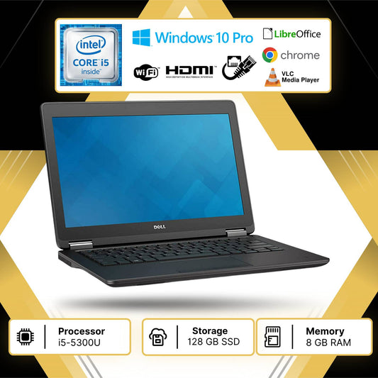DELL E7250 I5-5300 RAM 8GB;SSD 128GB DISPLAY 12" HD