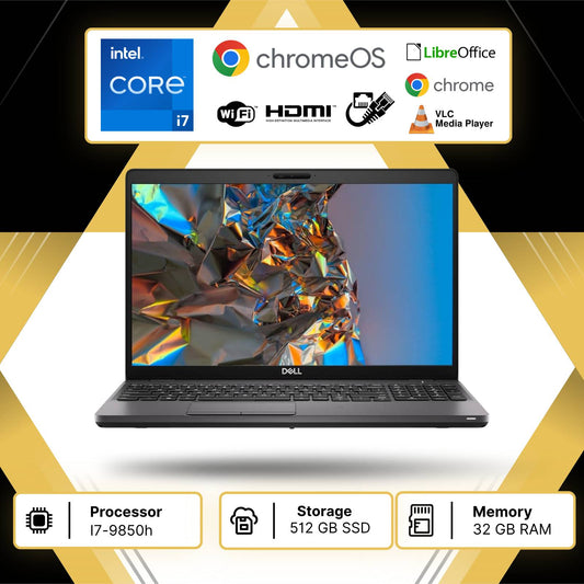 Notebook Pc Portatile Dell 5501 15.6" I7-9850h Ram 32GB SSD 515GB Win11 Pr usato
