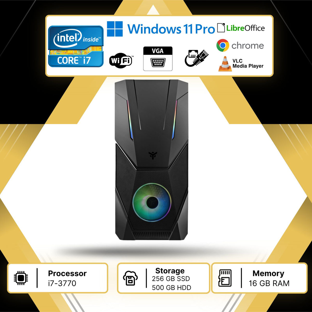 desktop Itek  I7-3770 16/756 W11p libre