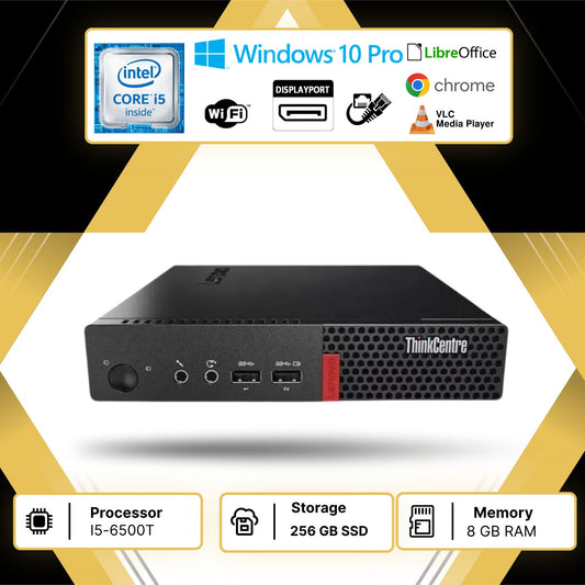 PC DESKTOP MINI RICONDIZIONATO LENOVO M910Q I5-6500T RAM 8GB SSD 256GB WIN 10