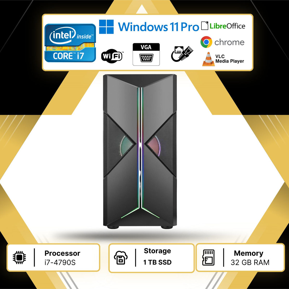 DESKTOP ITEK i7-479OS 32/1TB Win 11 PRO