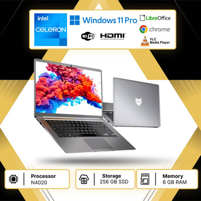 Notebook Pc Portatile B Max 13.3" N4020 Ram 6GB SSD 256GB Win 11 Pro usato