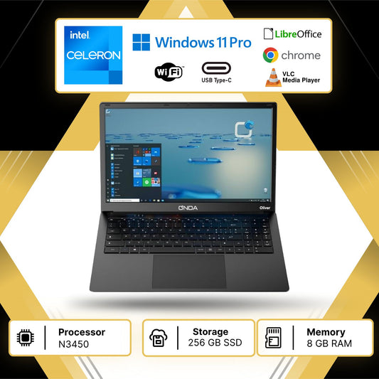 Notebook Pc Portatile onda oliver 15.6"N3450 Ram 8GB SSD 256GB Win11 Pro