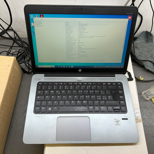 HP Elitebook Folio, 1040 G1 Notebook Pc portatile Pronto All'uso, Display 14", Intel Core i7, Ram 8GB, SSD 240GB, Pacchetto Libre Office W10P