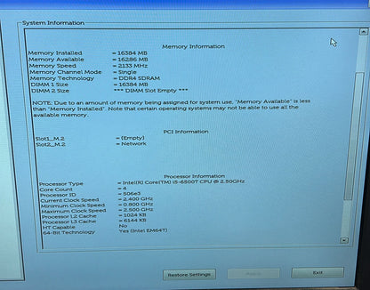 PC DESKTOP DELL 7050 MINI I5-6500T 16/256 W11 RIPRISTINO